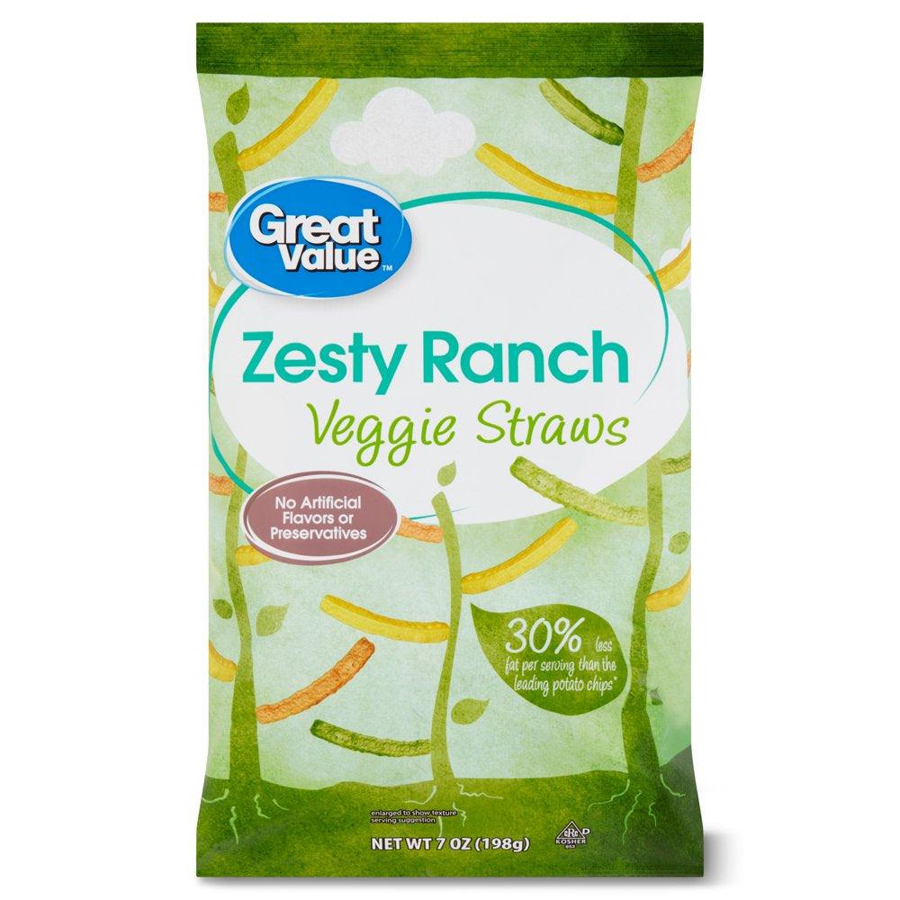 Great Value Zesty Ranch Veggie Straws, 7 Oz