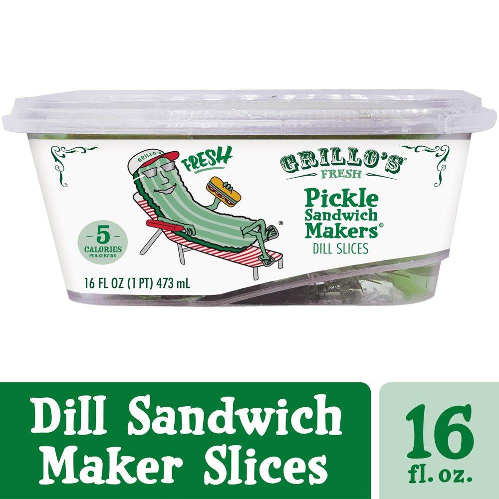 Grillo'S Pickles 16Oz Classic Dill Sandwich Makers