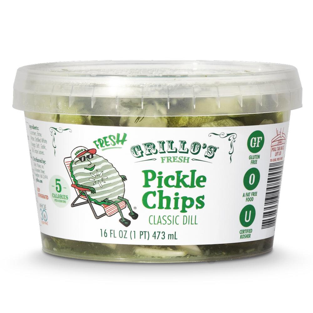 Grillo'S Pickles Premium Fresh Dill Chips, 16 Fl Oz