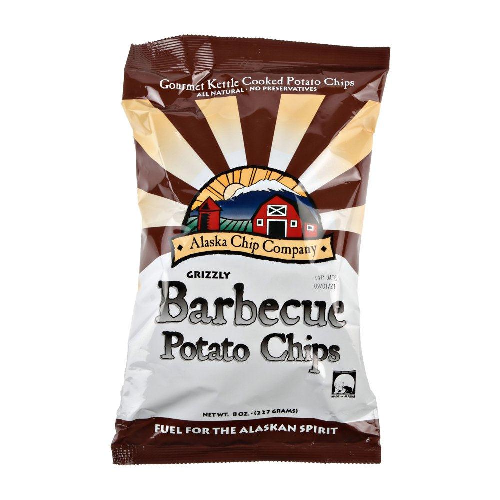 Grizzly Barbecue Potato Chips, 8 Oz