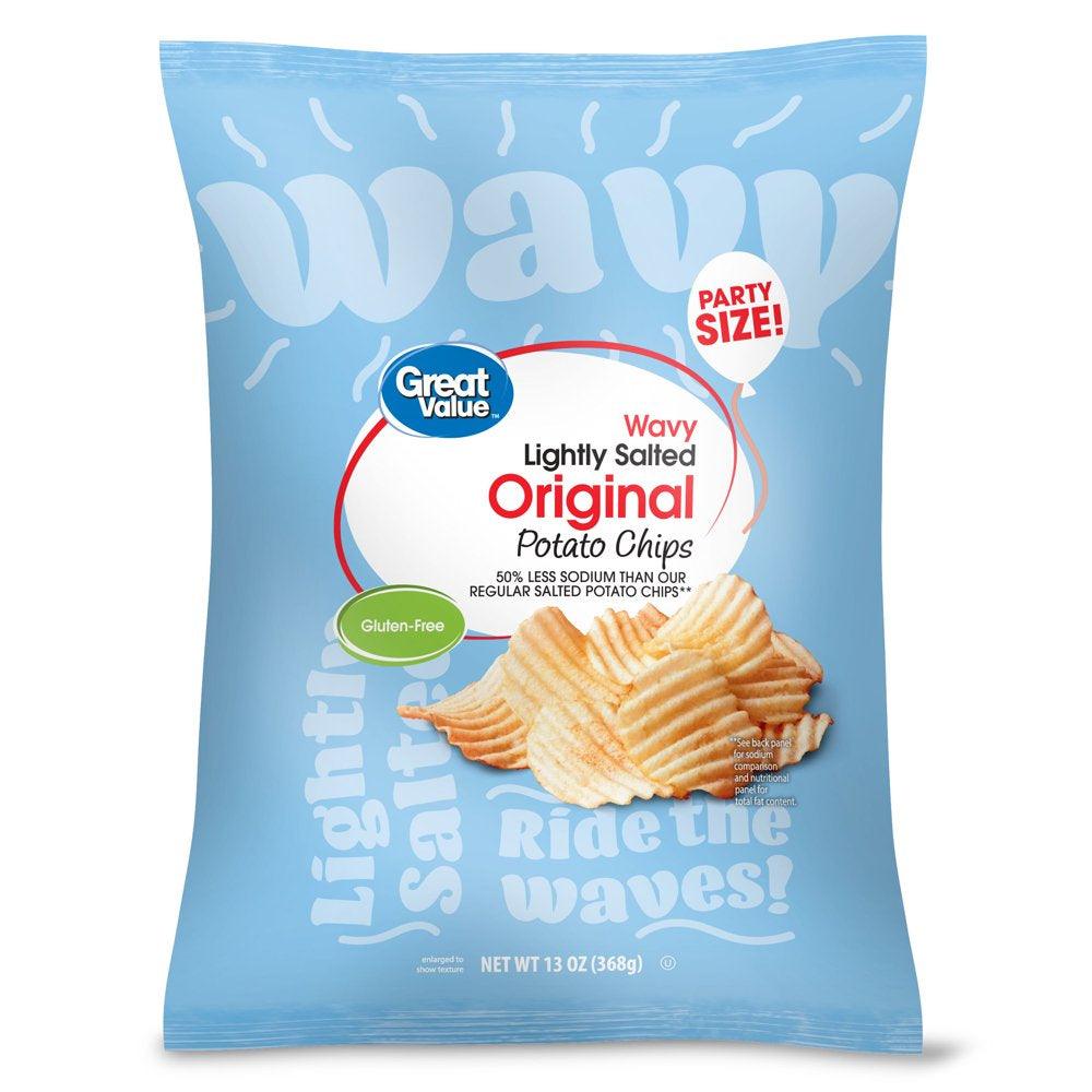 GV Lightly Salted WAVY PC , Party Size 8/13Oz RA P65