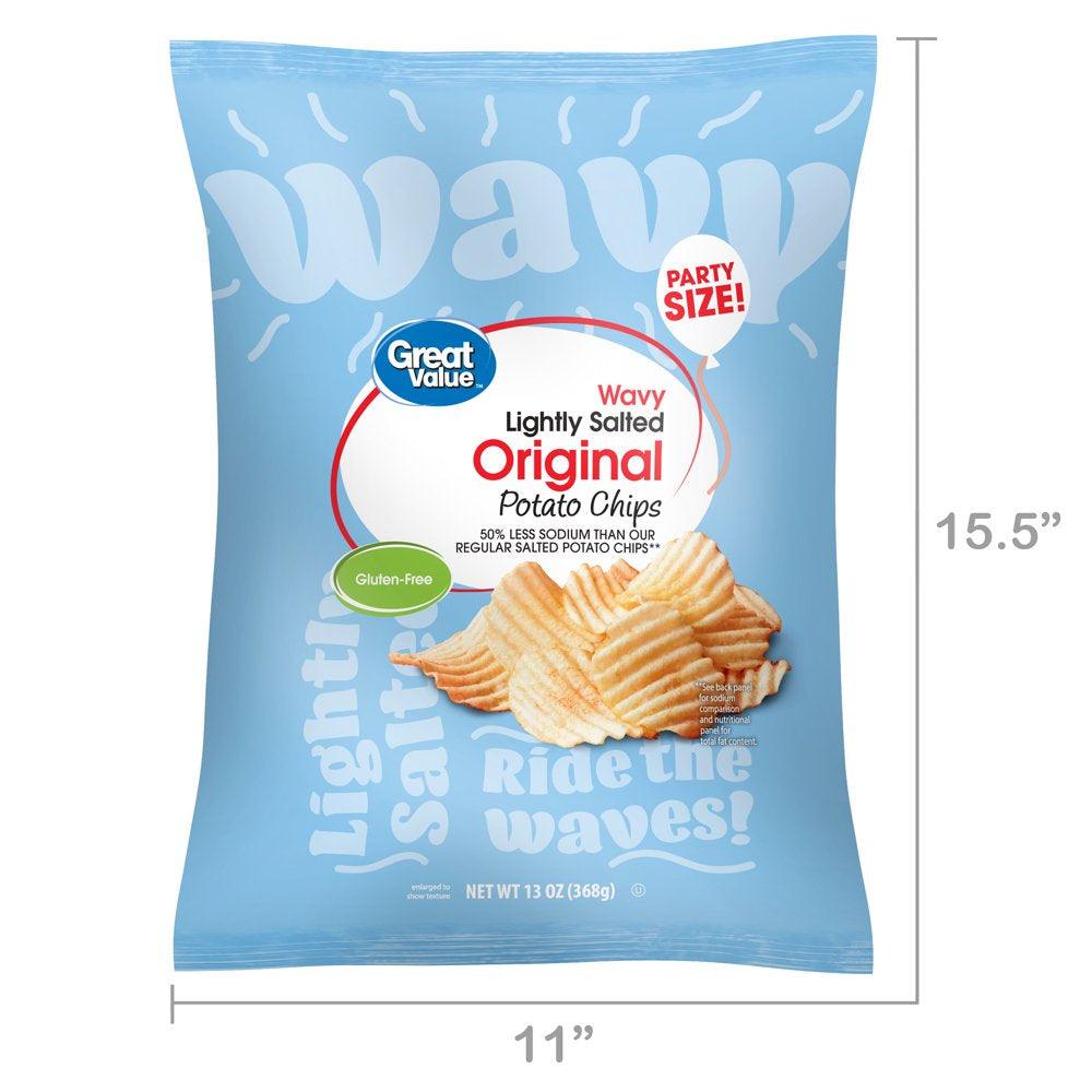 GV Lightly Salted WAVY PC , Party Size 8/13Oz RA P65