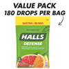 Halls Defense Assorted Citrus Vitamin C Drops, Value Pack (180 Ct.)