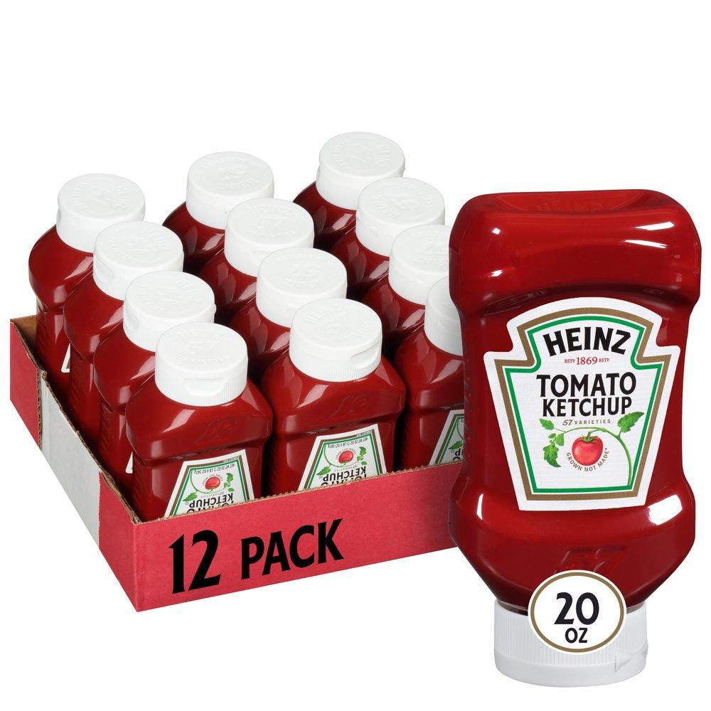 Heinz Ketchup Forever Full Inverted Bottles, 20 Oz., 12 per Case