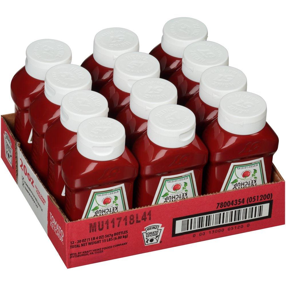 Heinz Ketchup Forever Full Inverted Bottles, 20 Oz., 12 per Case