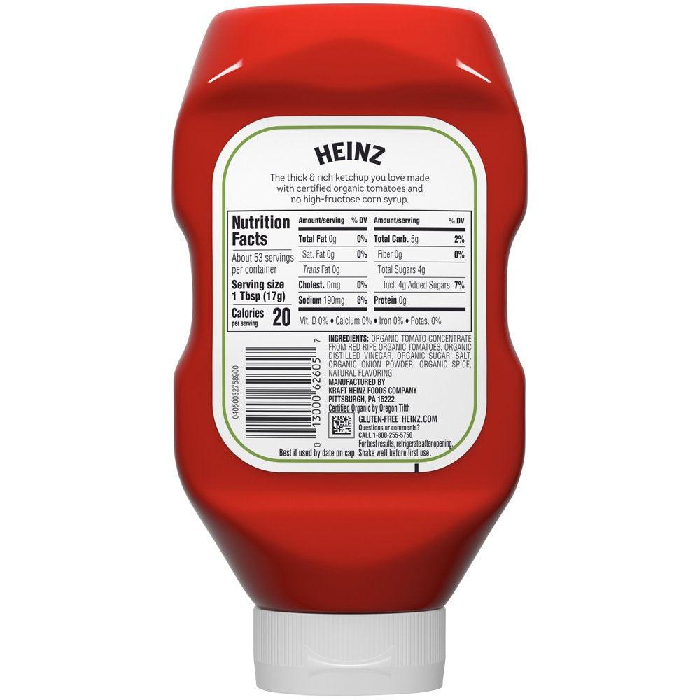 Heinz Organic Tomato Ketchup, 32 Oz Bottle