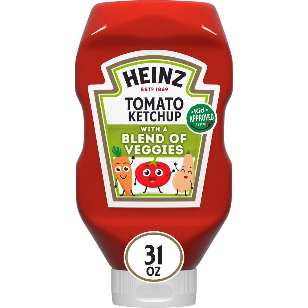 Heinz Tomato Ketchup with a Blend of Veggies, 31 Oz Bottle