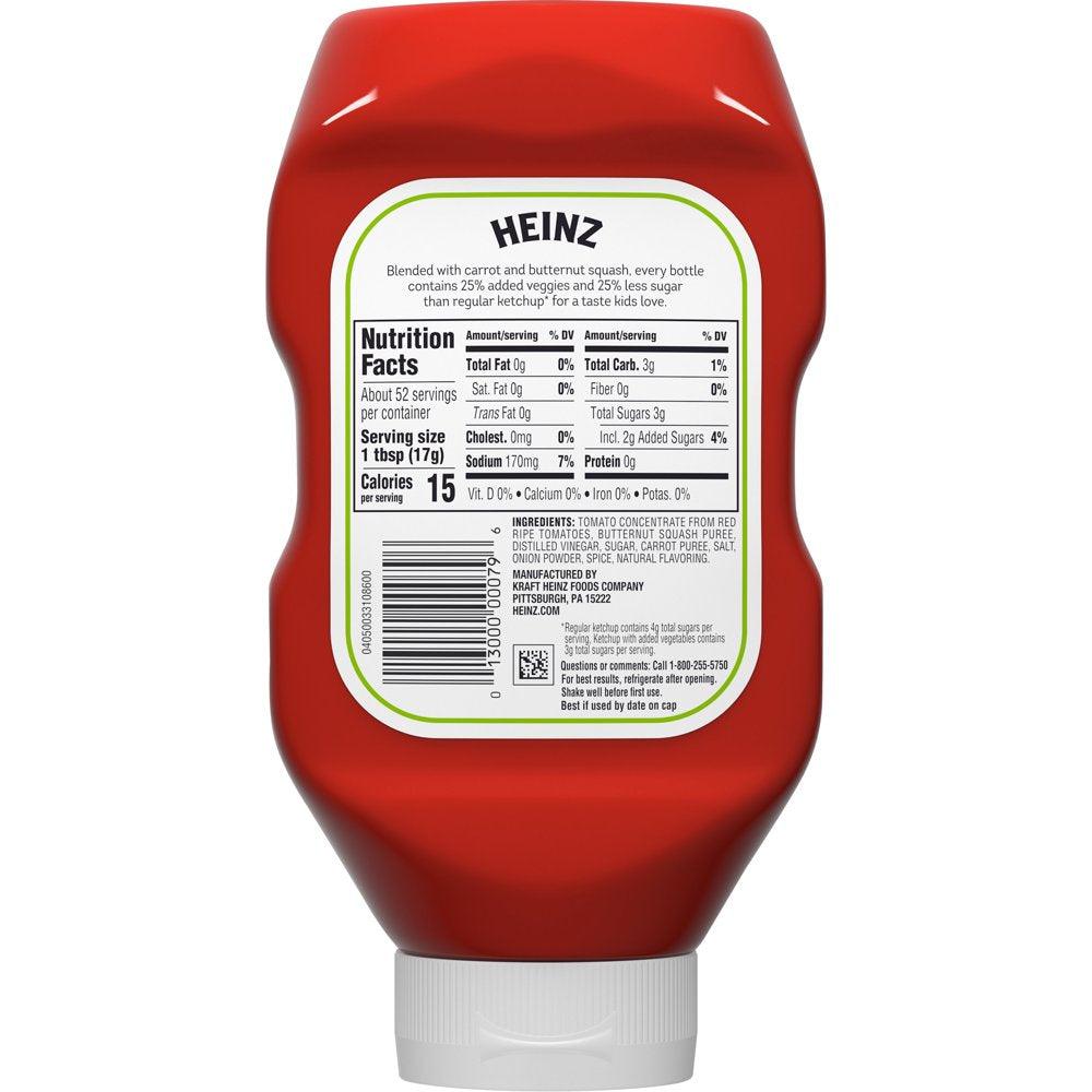 Heinz Tomato Ketchup with a Blend of Veggies, 31 Oz Bottle