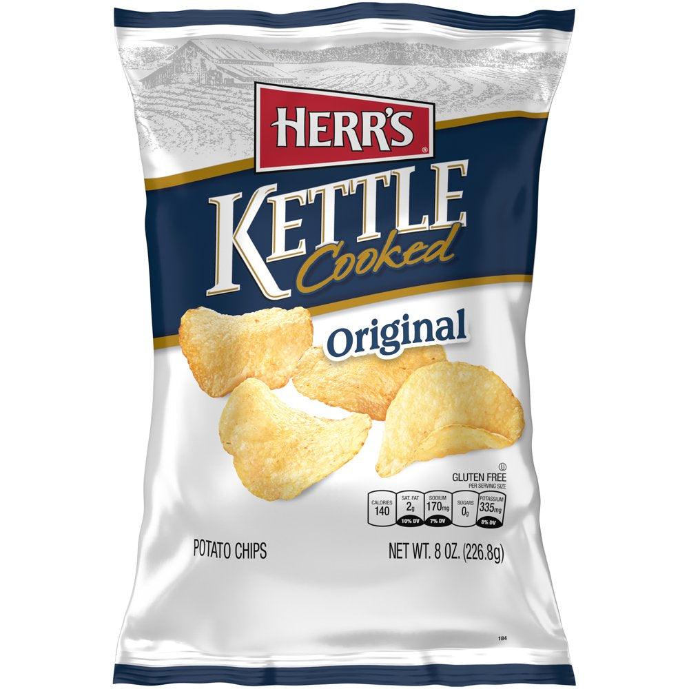 Herr'S All Natural Kettle Cooked Potato Chips, 8 Oz.