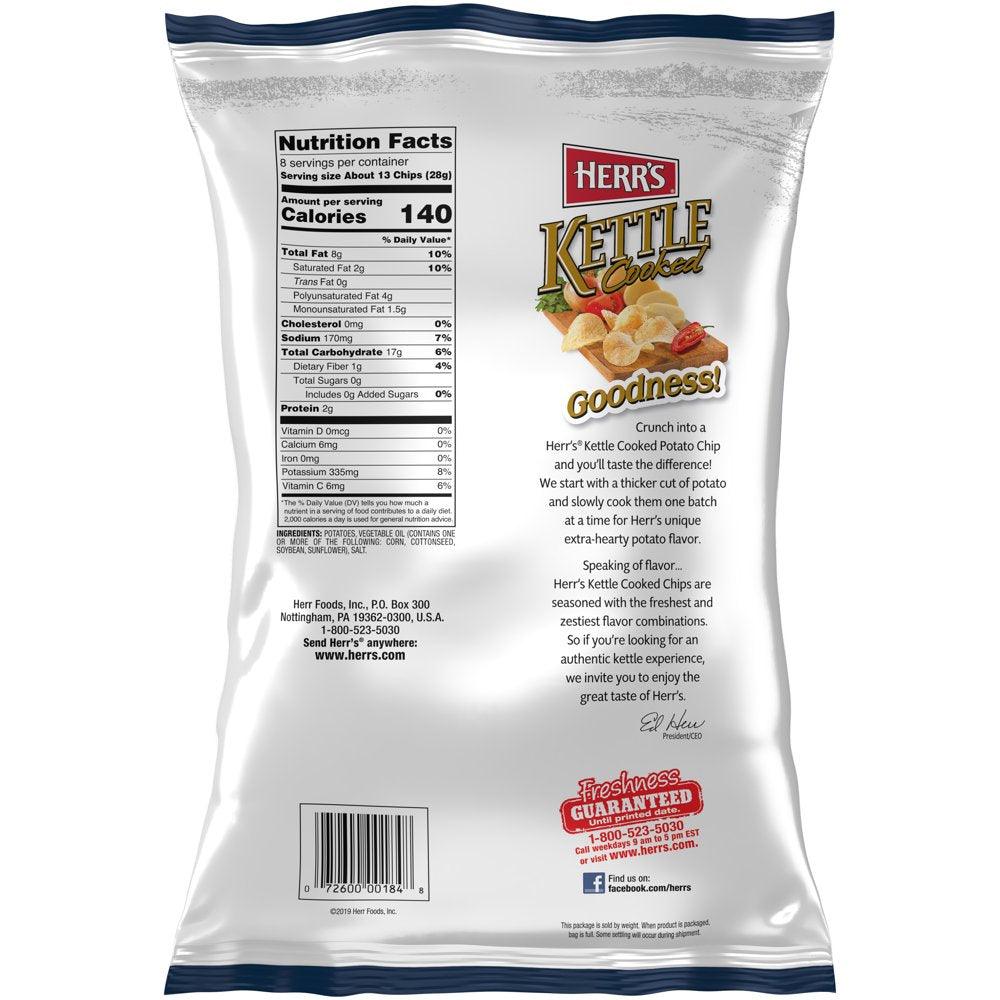 Herr'S All Natural Kettle Cooked Potato Chips, 8 Oz.