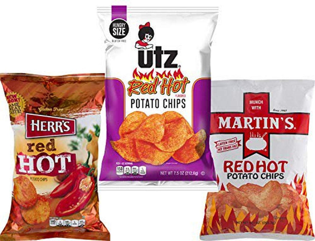 , Herr'S and Martin'S Red Hot Potato Chips Variety 3-Pack