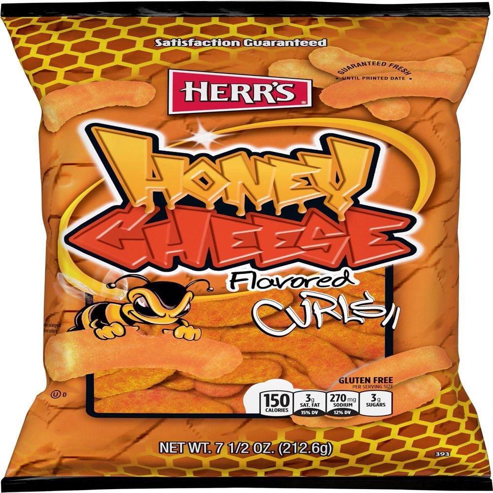 Herr'S Honey Cheese Flavored Curls, 7.5 Oz