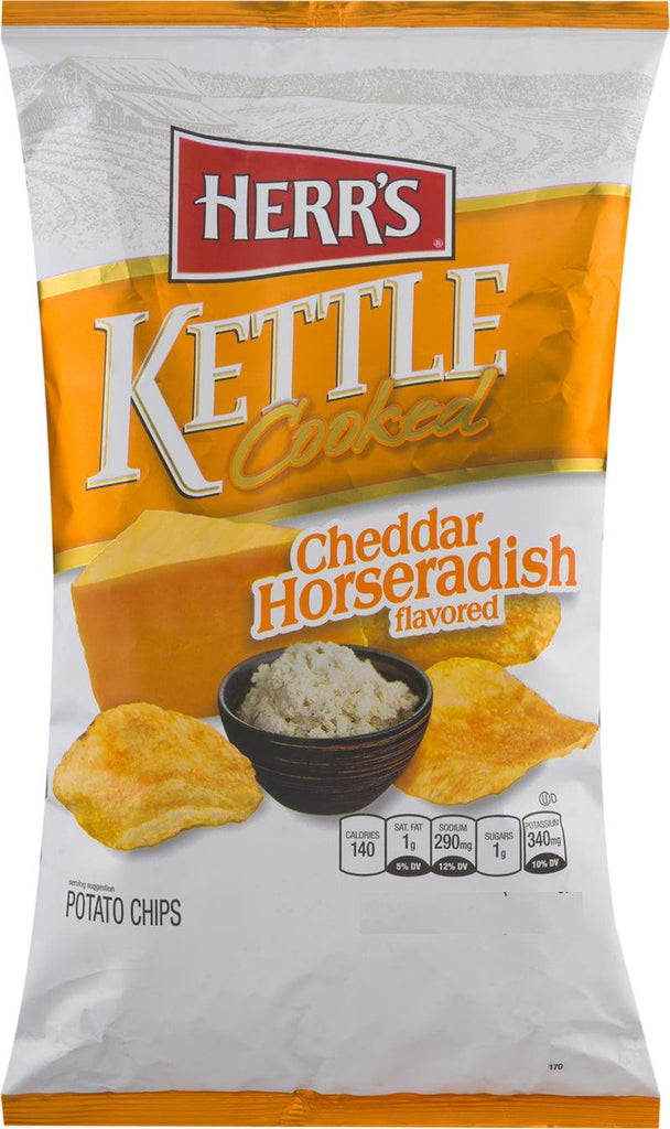 Herr'S Kettle Cooked Cheddar Horseradish Potato Chips, 3-Pack 7.5 Oz. Bag