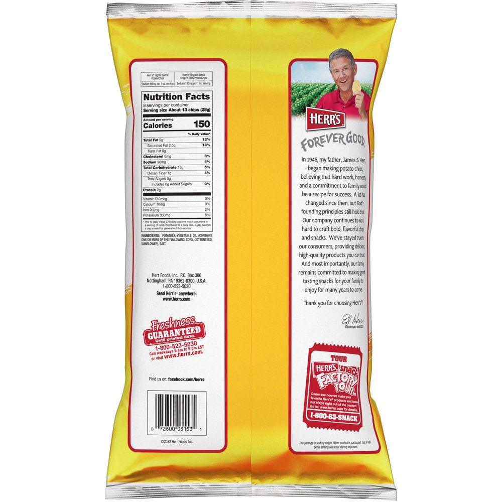 Herr'S Lightly Salted Potato Chips 8Oz