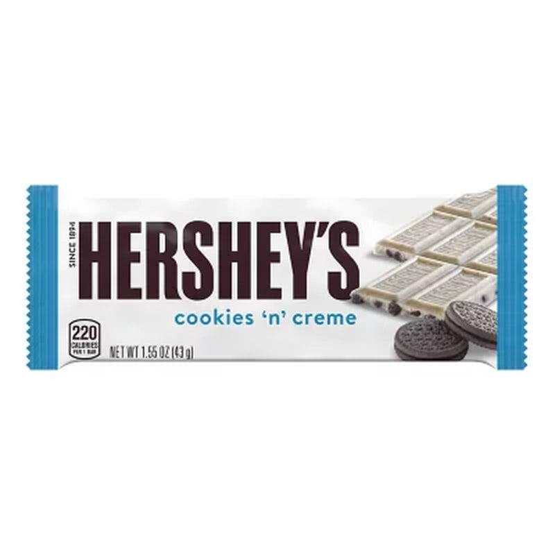 HERSHEY'S COOKIES 'N' CREME Candy, Bulk, Individually Wrapped, Bars (1.55 Oz., 36 Ct.)