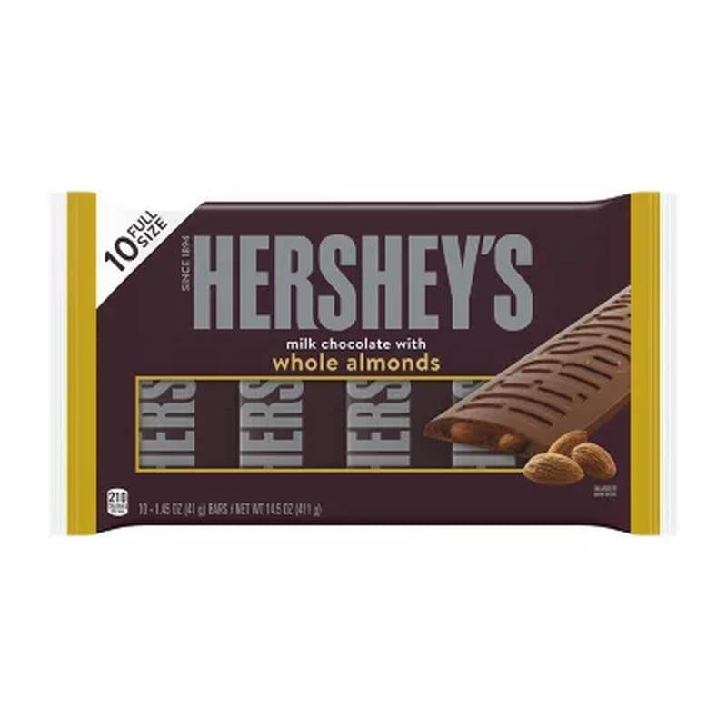 Hershey'S Milk Chocolate with Almonds Candy Bars (14.5 Oz., 10 Ct.)