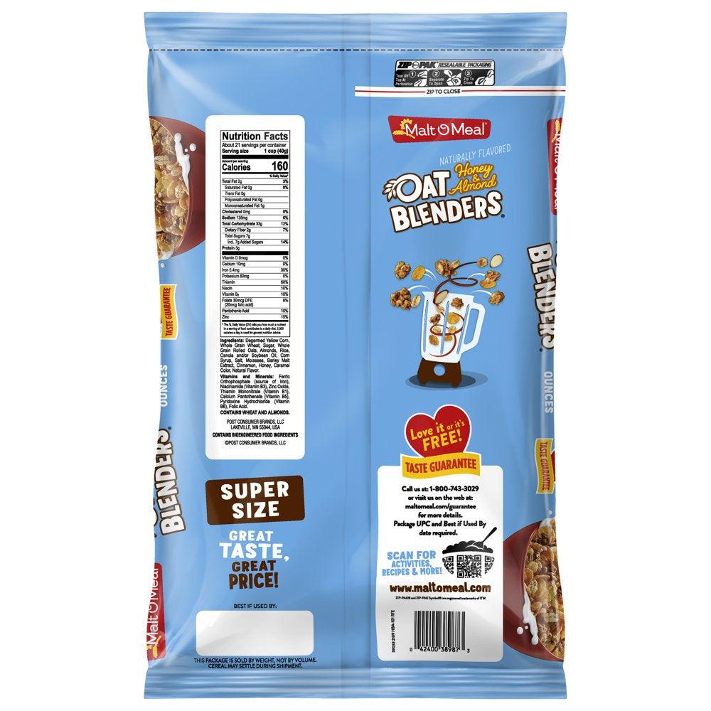 Honey and Oat Blenders® with Almonds Breakfast Cereal, Family Size Bulk Bagged Cereal, 30 Ounce - 1 Count