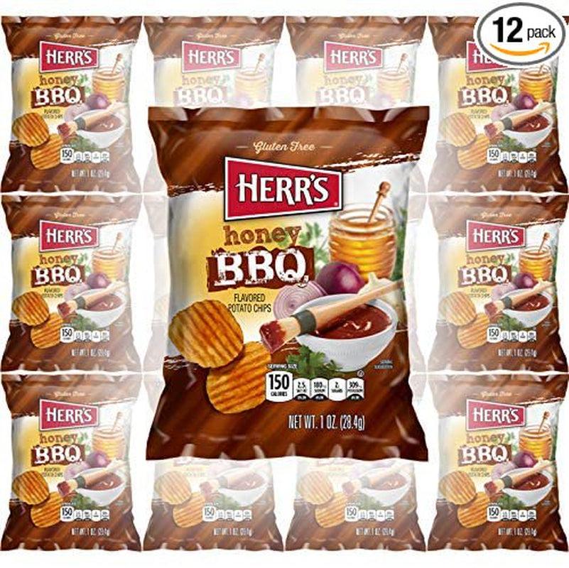 Honey BBQ Bar-B-Que Potato Chips, Gluten-Free, 1Oz Bag (Pack of 12, Total of 12 Oz)