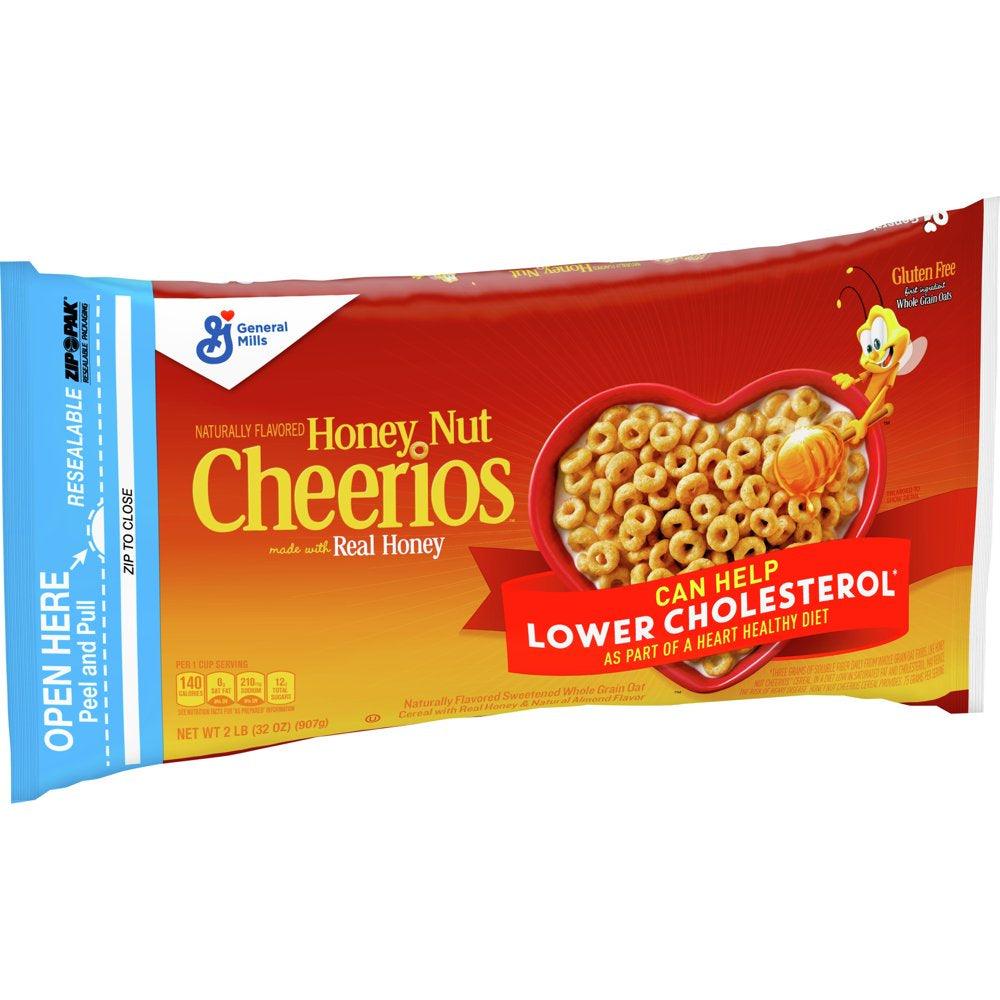 Honey Nut Cheerios Heart Healthy Cereal, 32 OZ Resealable Bag