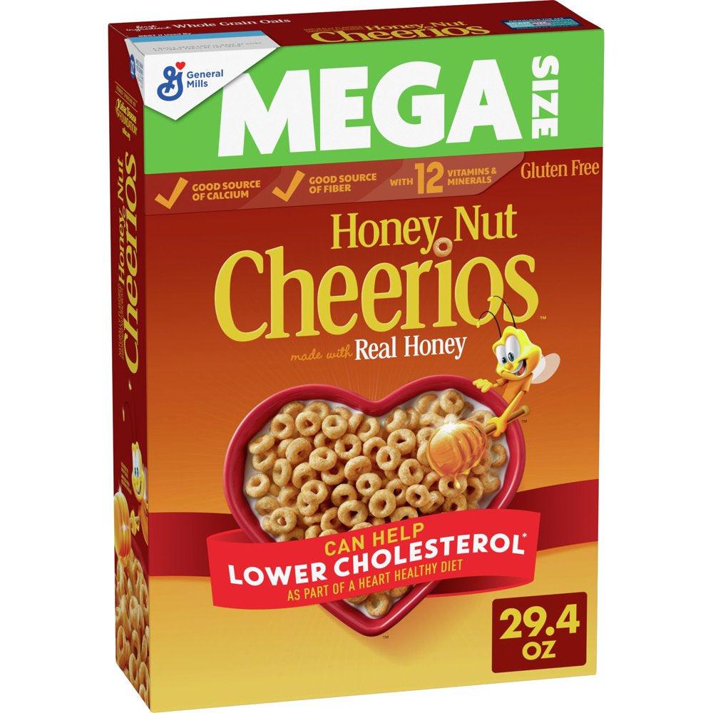 Honey Nut Cheerios, Whole Grain Cereal, Mega Size Cereal, 29.4 OZ