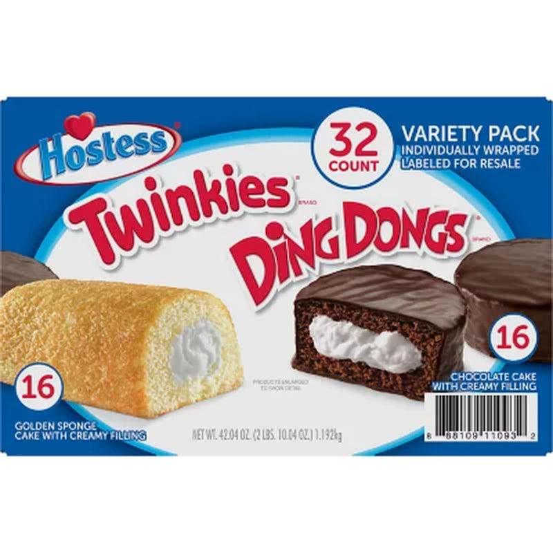 Hostess Twinkies and Ding Dongs Variety Pack (1.31 Oz., 32 Pk.)