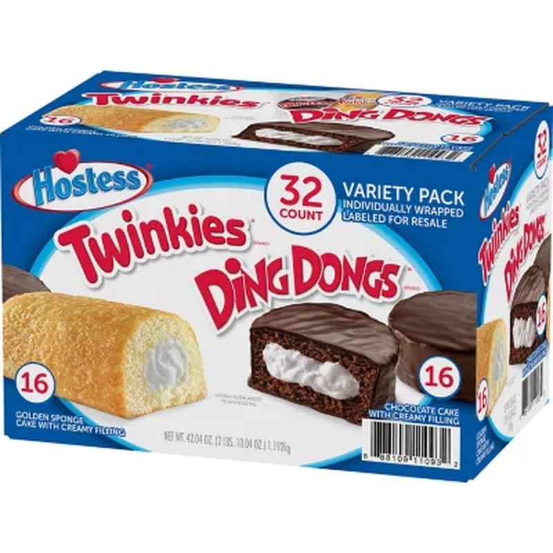 Hostess Twinkies and Ding Dongs Variety Pack (1.31 Oz., 32 Pk.)