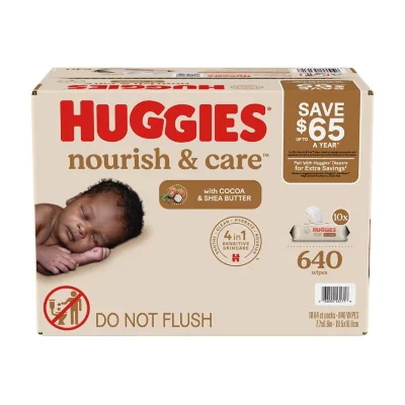 Huggies Nourish & Care Scented Baby Wipes (640 Ct.)