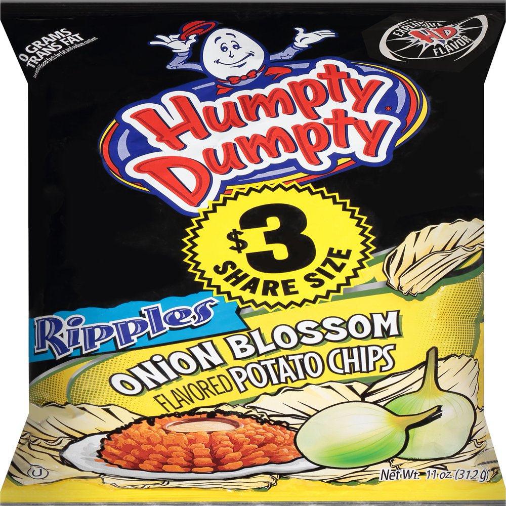 Humpty Dumpty Ripples Onion Blossom Potato Chips 11 Oz. Bag