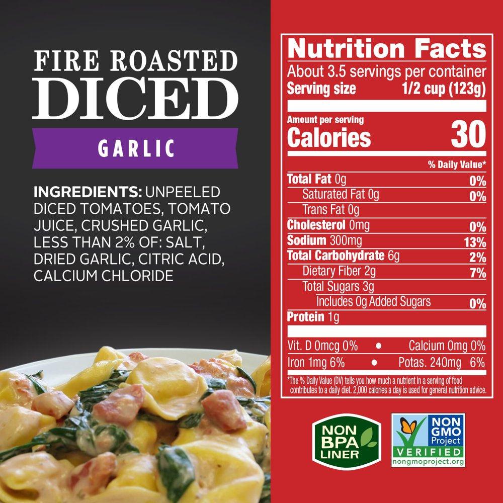 Hunt'S Fire Roasted Diced Tomatoes with Garlic, 14.5 Oz