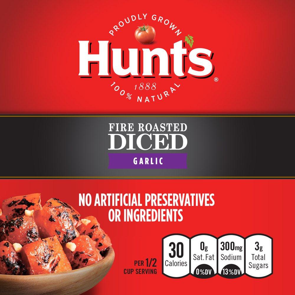 Hunt'S Fire Roasted Diced Tomatoes with Garlic, 14.5 Oz