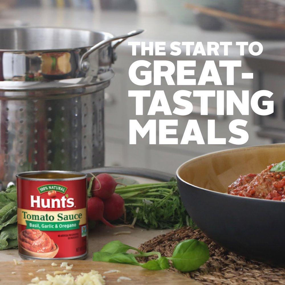 Hunt'S Tomato Sauce, Basil, Garlic & Oregano, 8 Oz