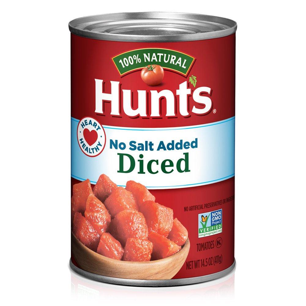 Hunts Diced Tomatoes No Salt Added, 14.5 Oz