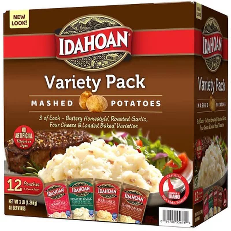 Idahoan Real Premium Mashed Potatoes Variety Pack (4 Oz., 12 Pk.)