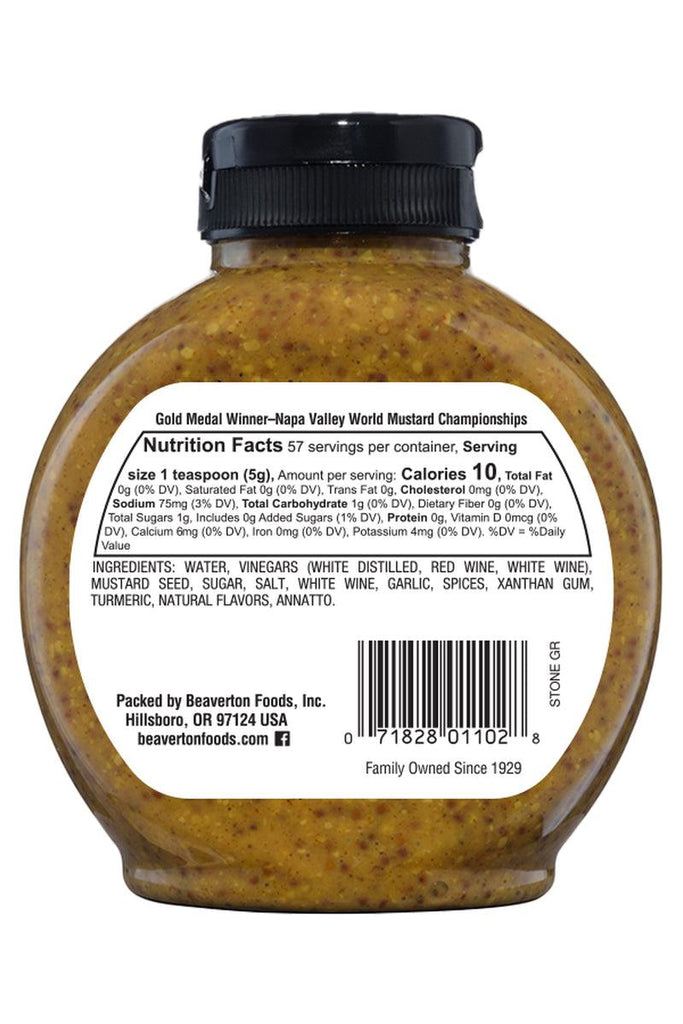 Inglehoffer Original Stone Ground Mustard, Squeeze Bottle, 10 Oz