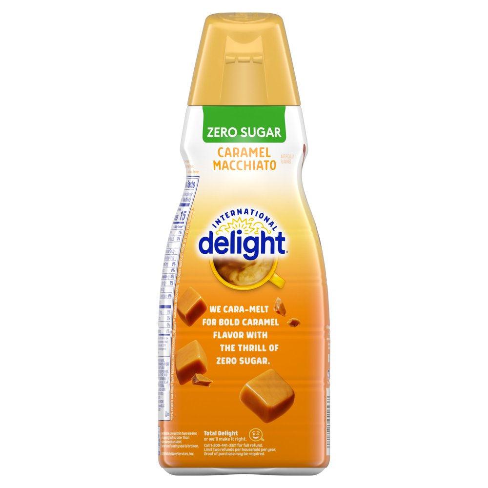 International Delight Sugar-Free, Zero Sugar Caramel Macchiato Coffee Creamer, 32 Fl Oz