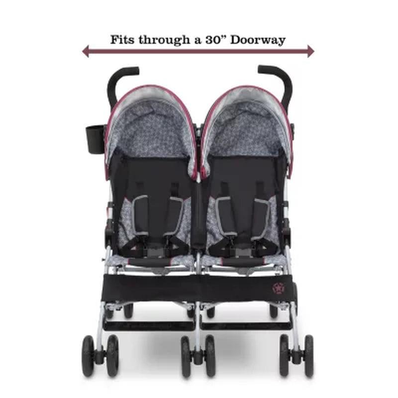 J Is for Jeep Brand Scout Double Stroller, Lunar Burgundy