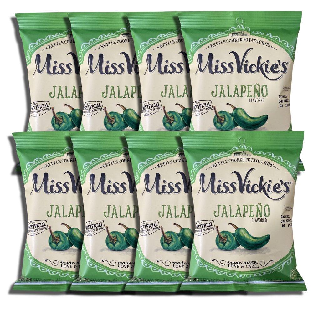 Jalapeno Kettle Cooked Potato Chips by Ms. Vickie'S Bundled by  | Hungry Sized 1.875 Oz Bags | Value Pack of 8