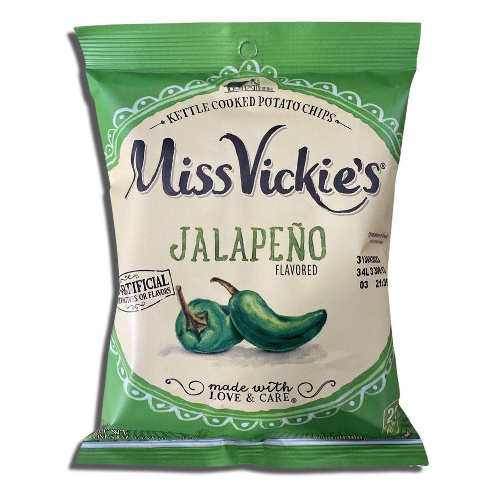 Jalapeno Kettle Cooked Potato Chips by Ms. Vickie'S Bundled by  | Hungry Sized 1.875 Oz Bags | Value Pack of 8