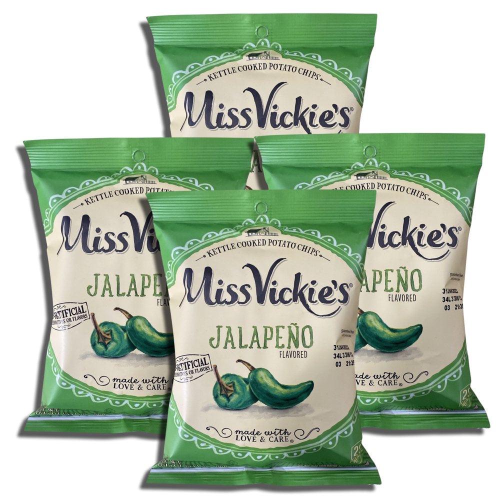 Jalapeno Kettle Cooked Potato Chips by Ms. Vickie'S Bundled by  | Hungry Sized 1.875 Oz Bags | Value Pack of 8