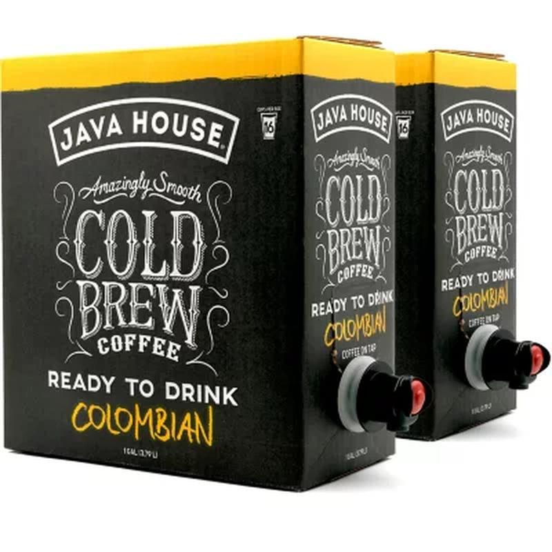 Java House Single Origin Cold Brew Coffee on Tap, Colombian Black (128 Oz., 2 Pk.)