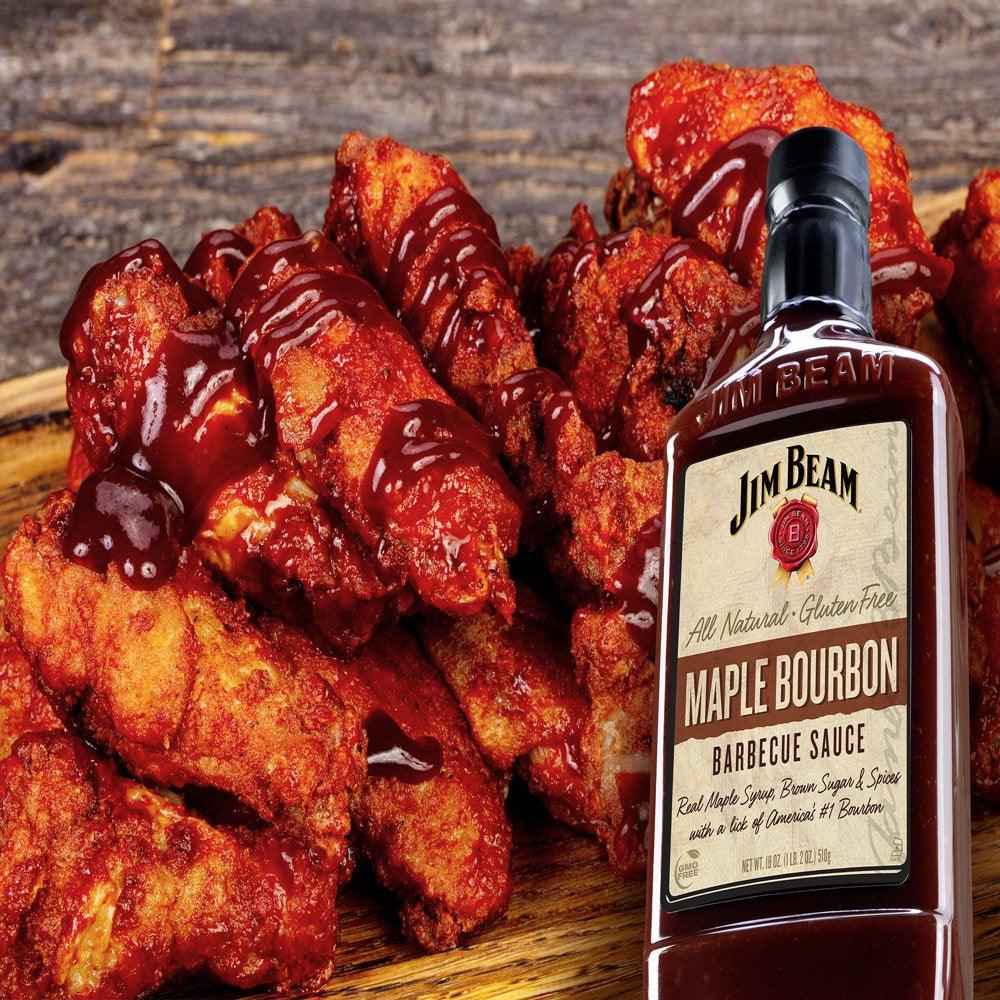 Jim Beam Maple Bourbon Barbecue Sauce, BBQ Grilling Sauce, 18 Oz