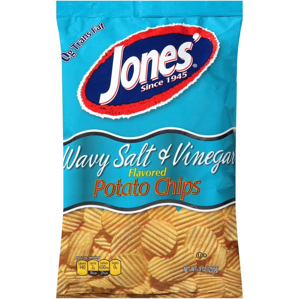 Jones' Wavy Salt & Vinegar Potato Chips, 9 Oz.