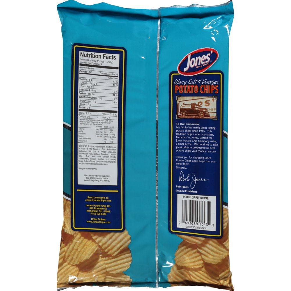 Jones' Wavy Salt & Vinegar Potato Chips, 9 Oz.