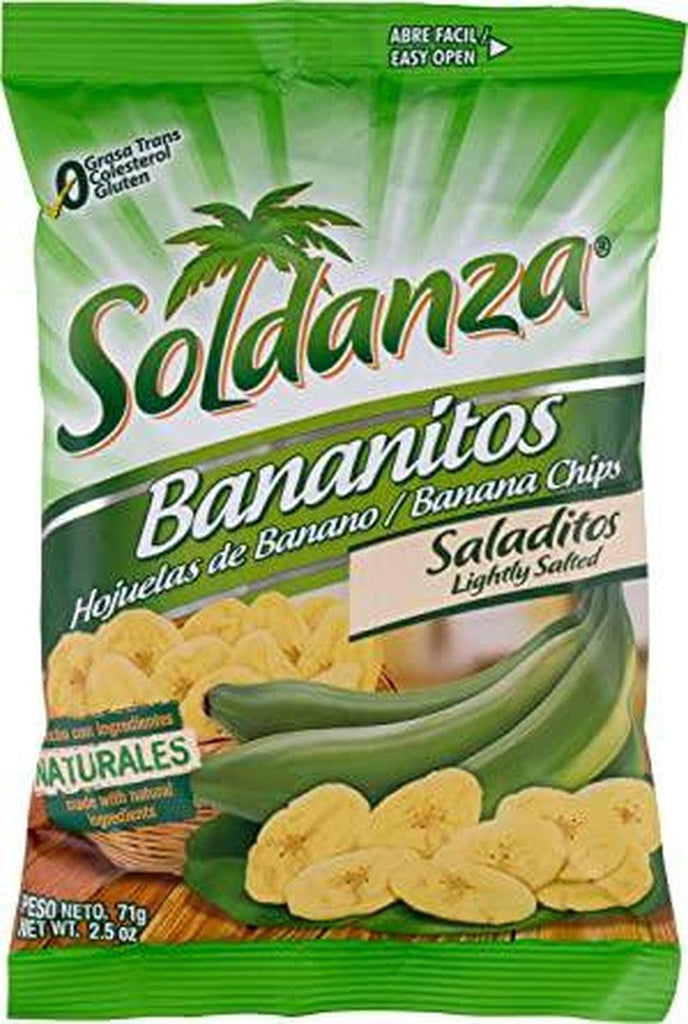 Journey of Snacks "Seri'S Choice International Snack" Soldanza Plantain Chips Variety Pack 2.5Oz (Pack of 6) | 2 Lightly Salted, 2 Ripe, 2 Banana