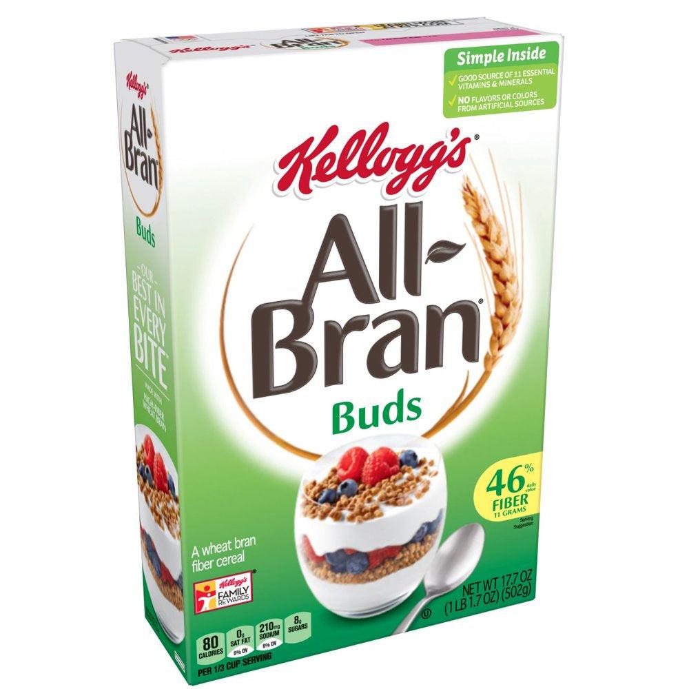 Kellogg'S All-Bran Buds Breakfast Cereal, Original, 17.7 Oz