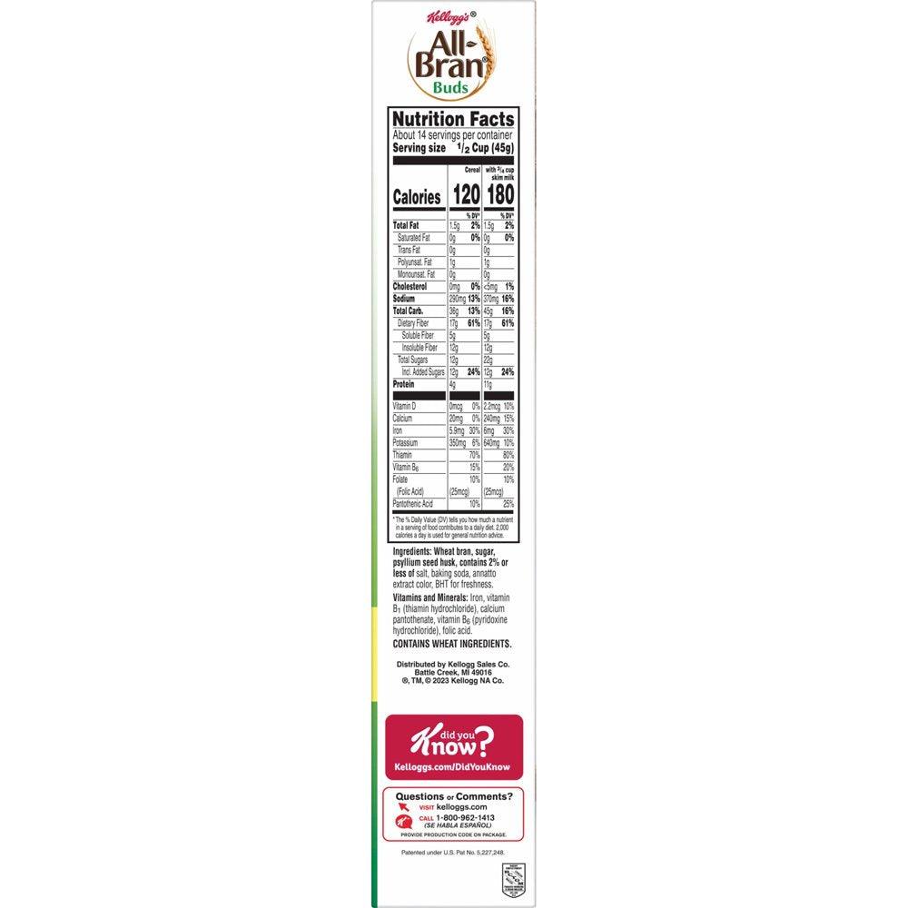 Kellogg'S All-Bran Buds Original Cold Breakfast Cereal, 22 Oz