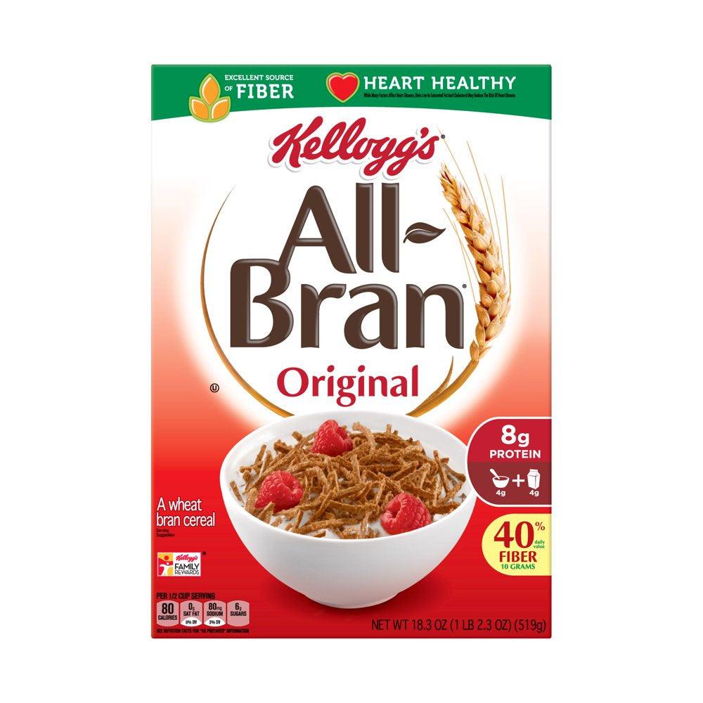 Kellogg'S All-Bran Original Breakfast Cereal 18.3 Oz