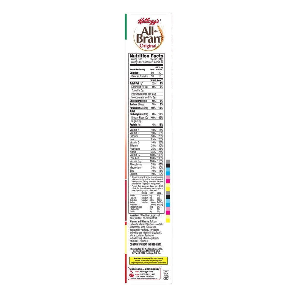 Kellogg'S All-Bran Original Breakfast Cereal 18.3 Oz