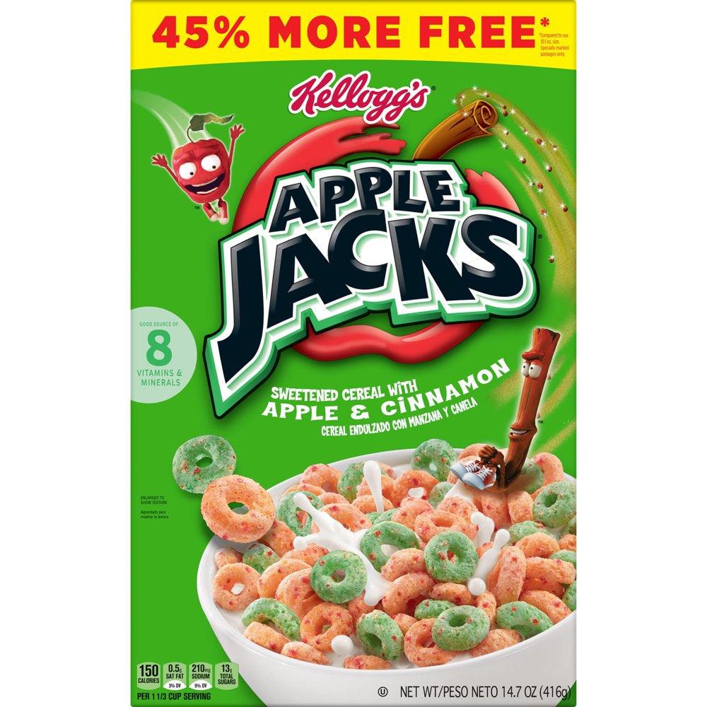 Kellogg'S Apple Jacks Original Cold Breakfast Cereal, 14.7 Oz