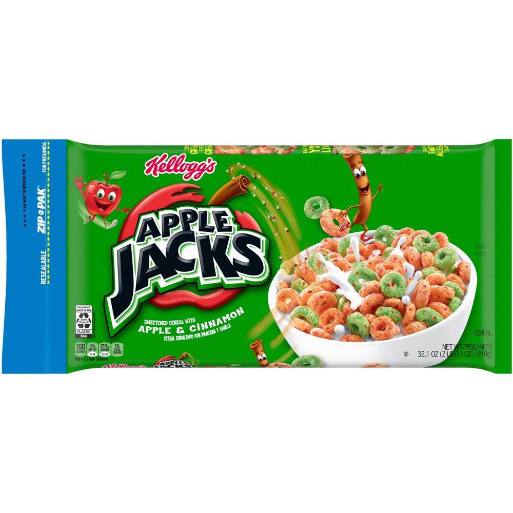 Kellogg'S Apple Jacks Original Cold Breakfast Cereal, 32.1 Oz